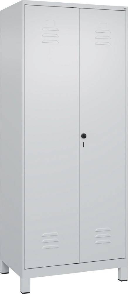 Wäscheschrank CLASSIC B800xT500xH1950 mm RAL 7035/7035, 2 Abteile mit 100 mm hohen Füßen - Artikel: 7830373905