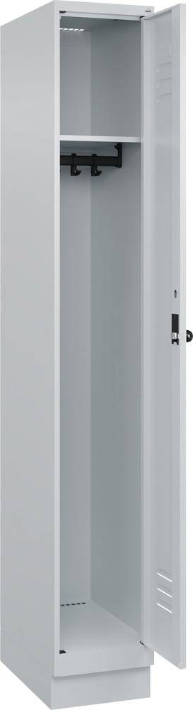 Garderobenschrank CLASSICB300xT500xH1950 mm RAL 7035/7035, 1 Abteil mit 100 mm hohem Sockel - Artikel: 7830372640