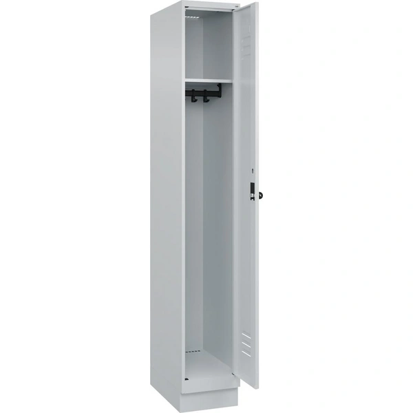 Garderobenschrank CLASSICB300xT500xH1950 mm RAL 7035/7035, 1 Abteil mit 100 mm hohem Sockel - Artikel: 7830372640 Garderobenschrank CLASSICB300xT500xH1950 mm RAL 7035/7035, 1 Abteil mit 100 mm hohem Sockel - Artikel: 7830372640