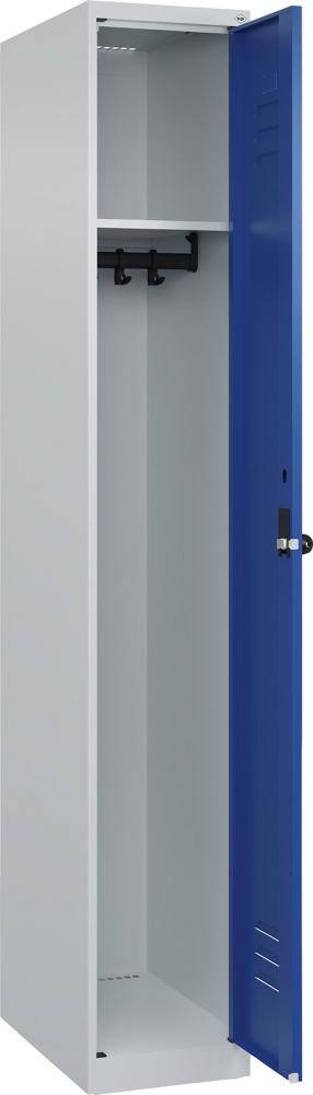 Garderobenschrank CLASSICB300xT500xH1850 mm RAL 7035/5010, 1 Abteil bodenstehend - Artikel: 7830951028