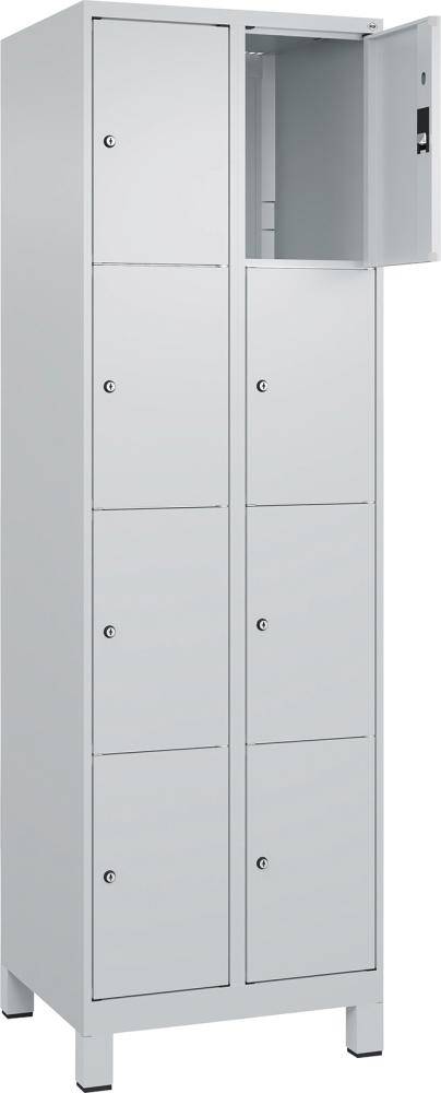 Fächerschrank mit Füßen B600xT500xH1950 Korpus RAL 7035 LichtgrauTüren RAL 7035 Lichtgrau - Artikel: 7830372942