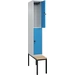 Doppelst. Schrank CLASSICB300xT500xH2120 mm RAL 7035/5012, 1x2Abteilemit untergeb. Sitzbank - Artikel: 7830373400 Doppelst. Schrank CLASSICB300xT500xH2120 mm RAL 7035/5012, 1x2Abteilemit untergeb. Sitzbank - Artikel: 7830373400