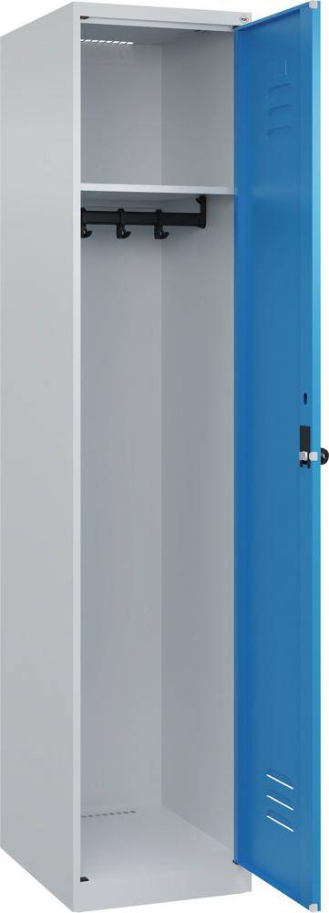 Garderobenschrank CLASSICB400xT500xH1850 mm RAL 7035/5012, 1 Abteil bodenstehend - Artikel: 7830951036