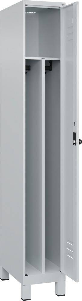 Gard.-Schrank TW CLASSIC B300xT500xH1950 mm RAL 7035/7035, 1 Abteil mit 100 mm hohen Füßen - Artikel: 7830373700