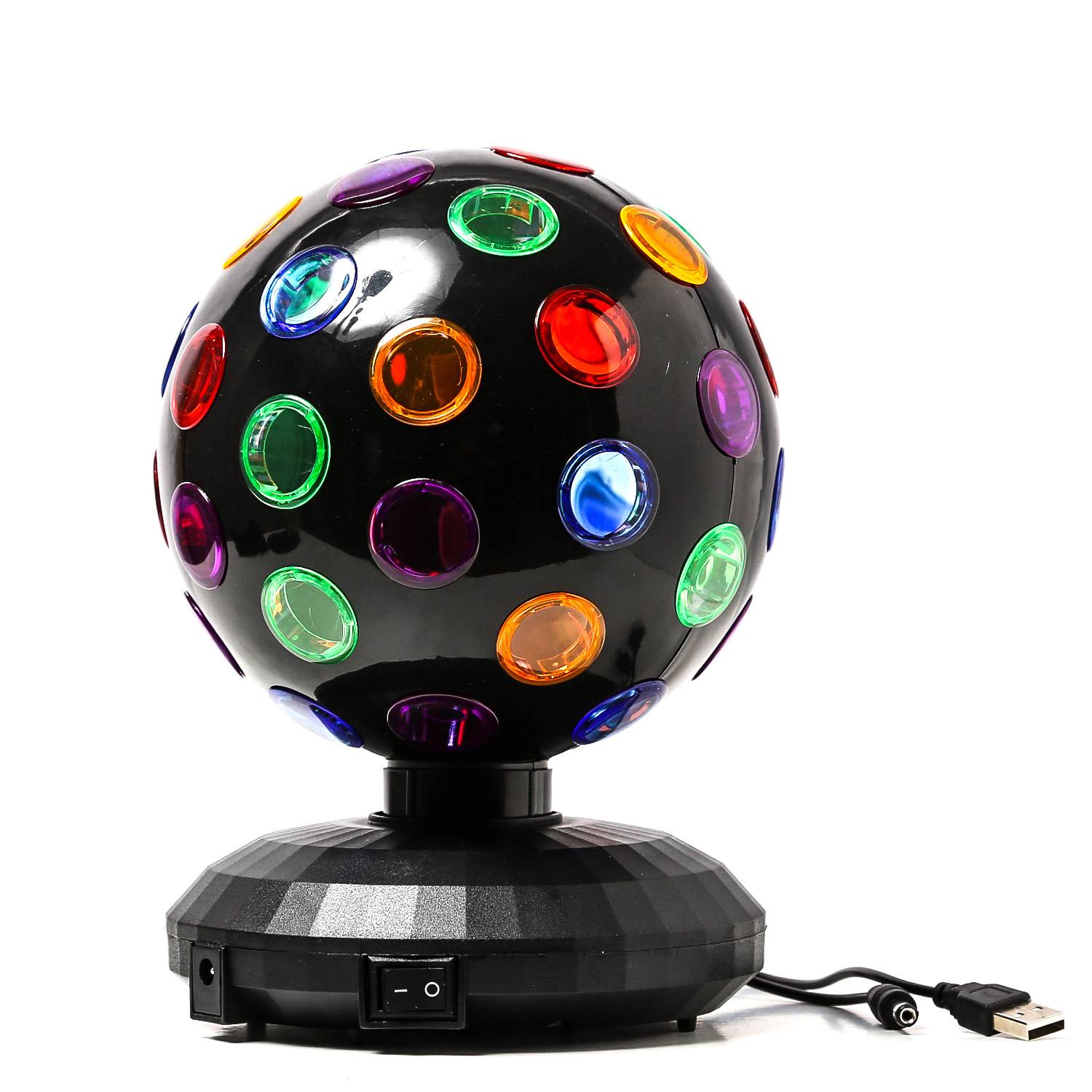 LED Disco Ball Lichteffekt Kugel Partyeffekt Batterie USB Strahleneffekt drehend
