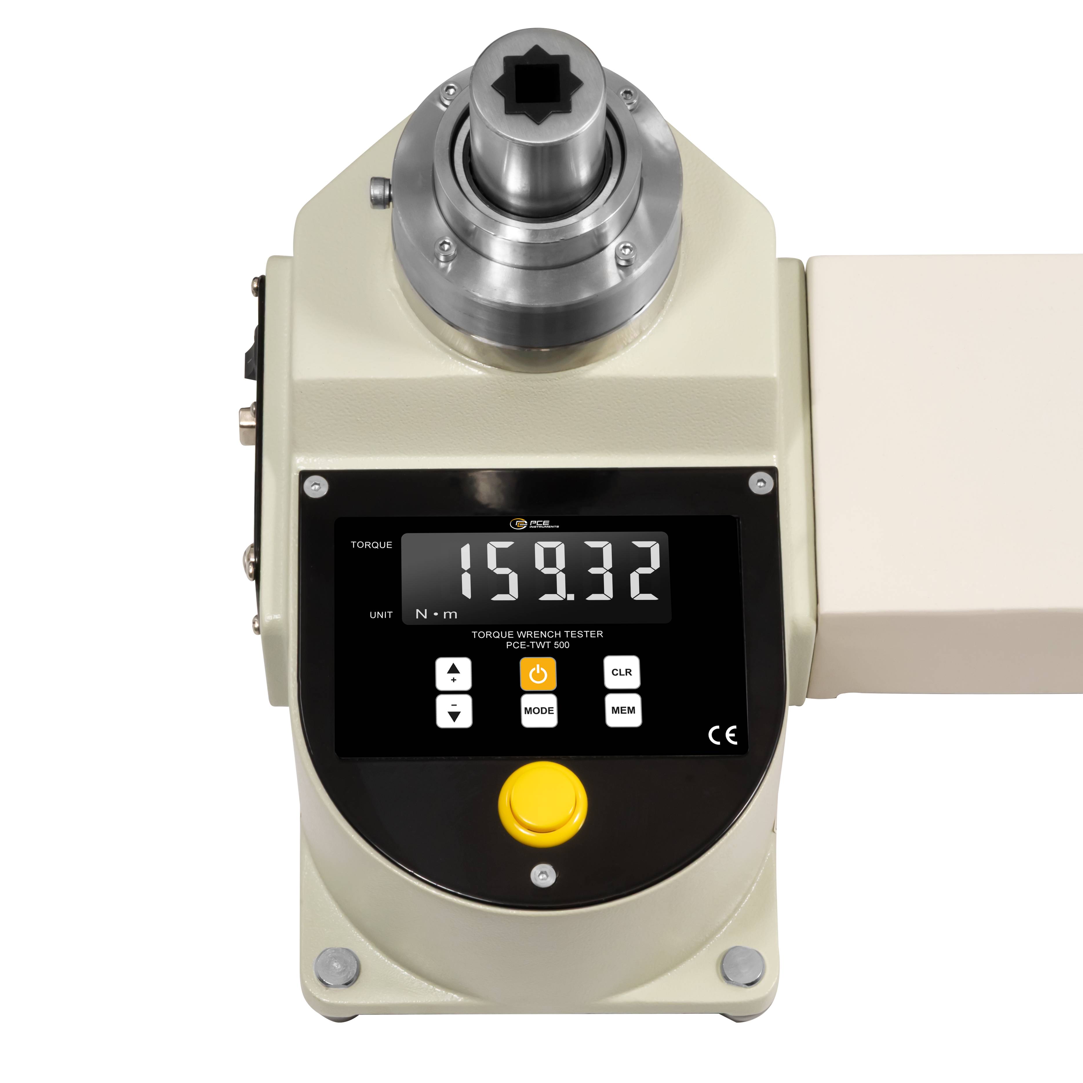 PCE Instruments Drehmomentschlüssel Tester PCE-TWT 500 |0 ... 500 Nm |Auflösung 0,01 Nm |Nm, kgf cm, lbf in |RS232 |IP40