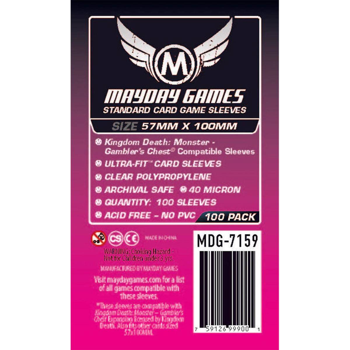 Mayday Standard Card Sleeves Kartenschutzhüllen 57 x 100 MM 100 Stück - 7159