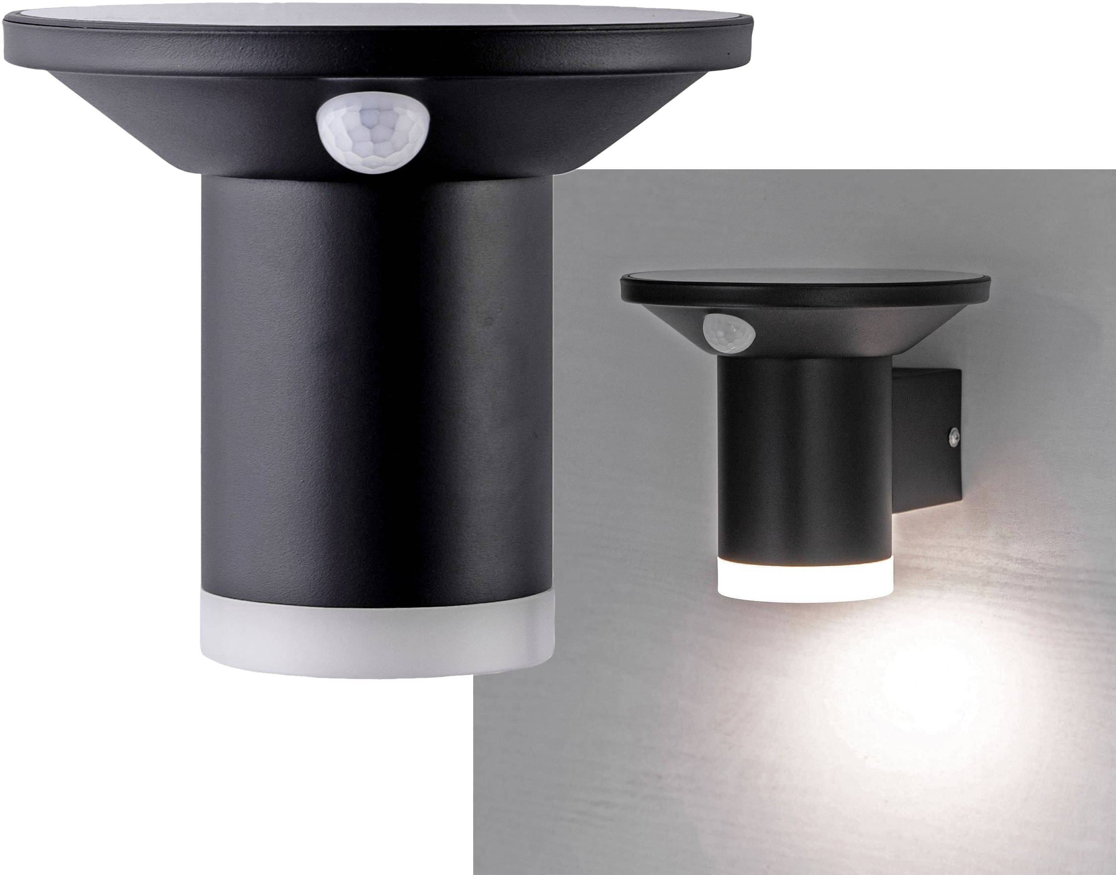 CHILITEC Solar LED-Wandleuchte SWL-AS500, IP44, 3000 K, PIR-Sensor