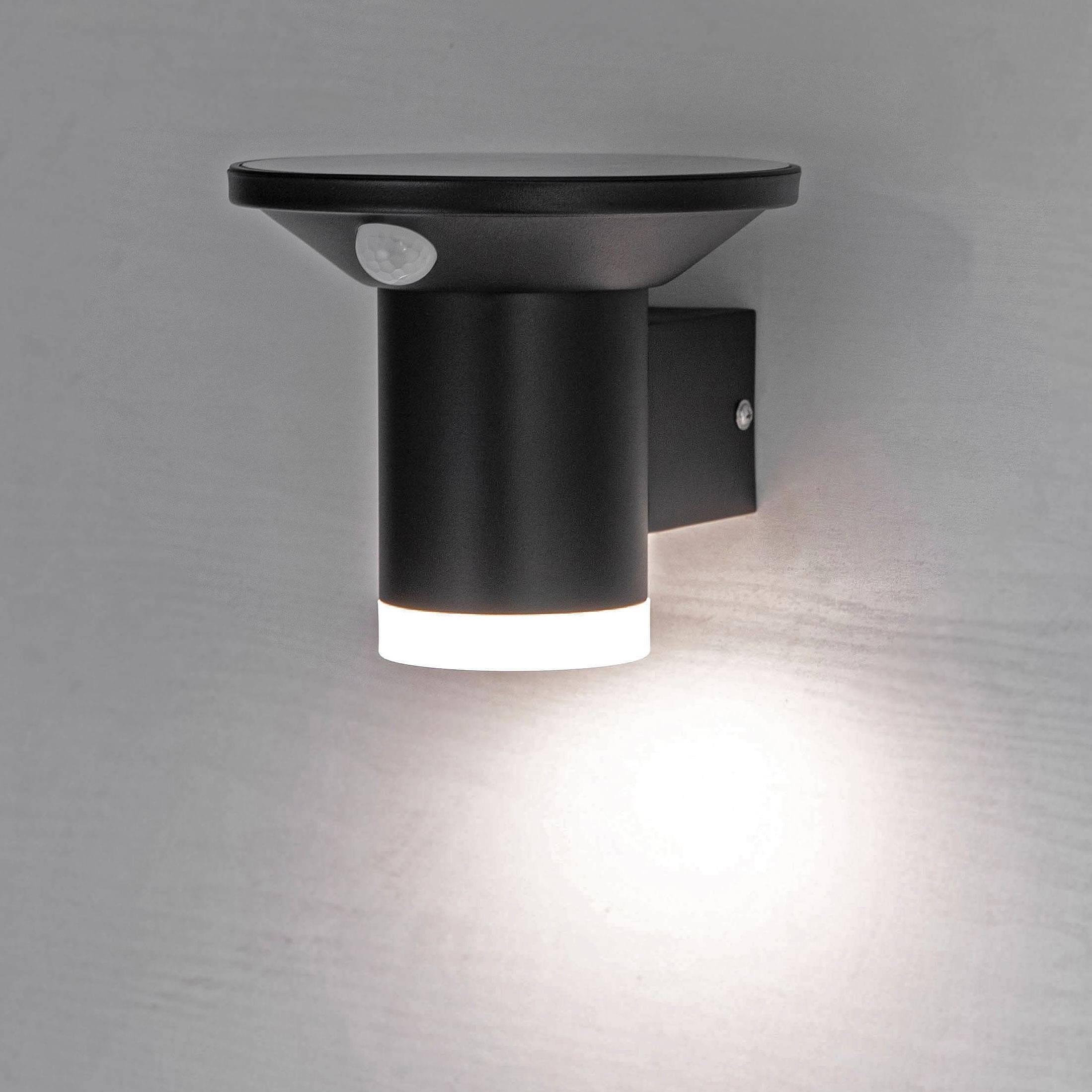 CHILITEC Solar LED-Wandleuchte SWL-AS500, IP44, 3000 K, PIR-Sensor