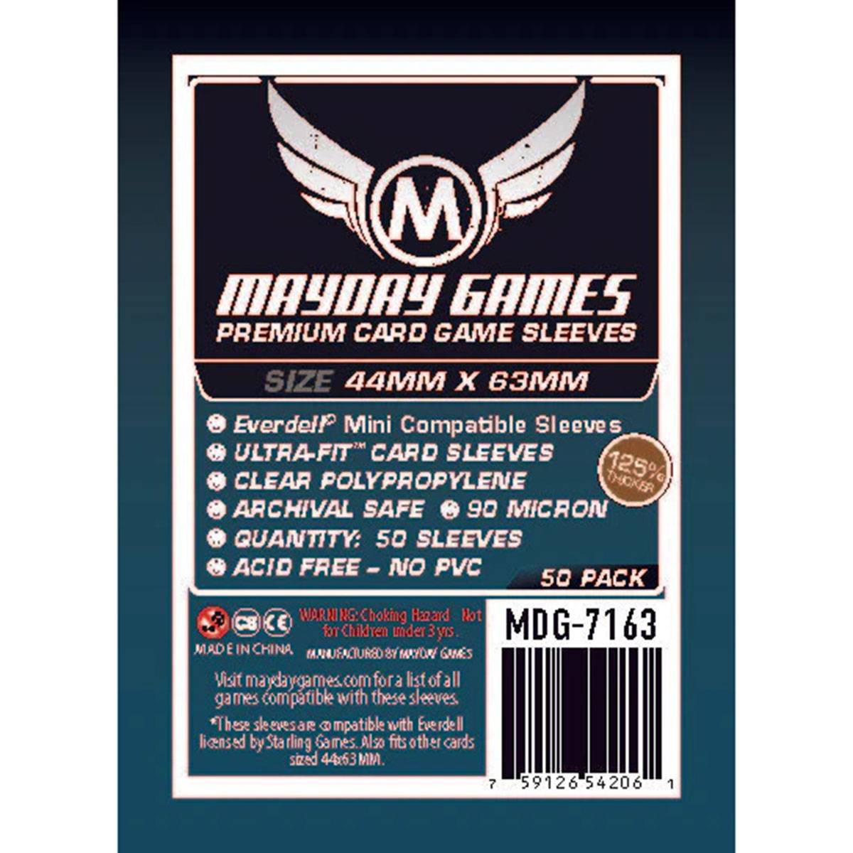 Mayday Premium Card Sleeves Kartenschutzhüllen 44 x 63 MM 50 Stück - 7163