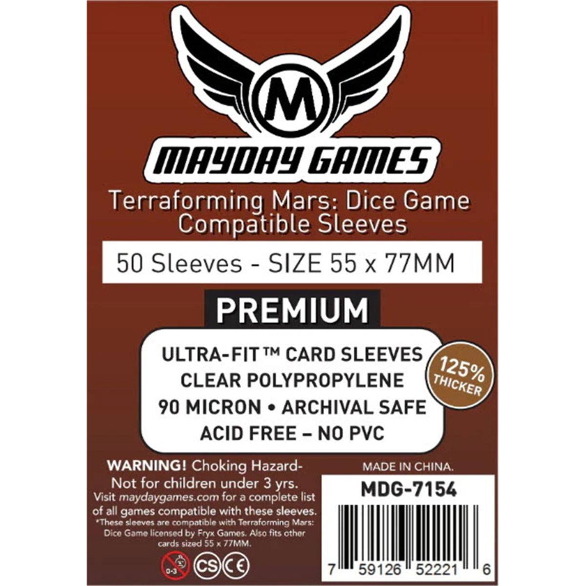 Mayday Premium Card Sleeves Kartenschutzhüllen 55 x 77 MM 50 Stück - 7154