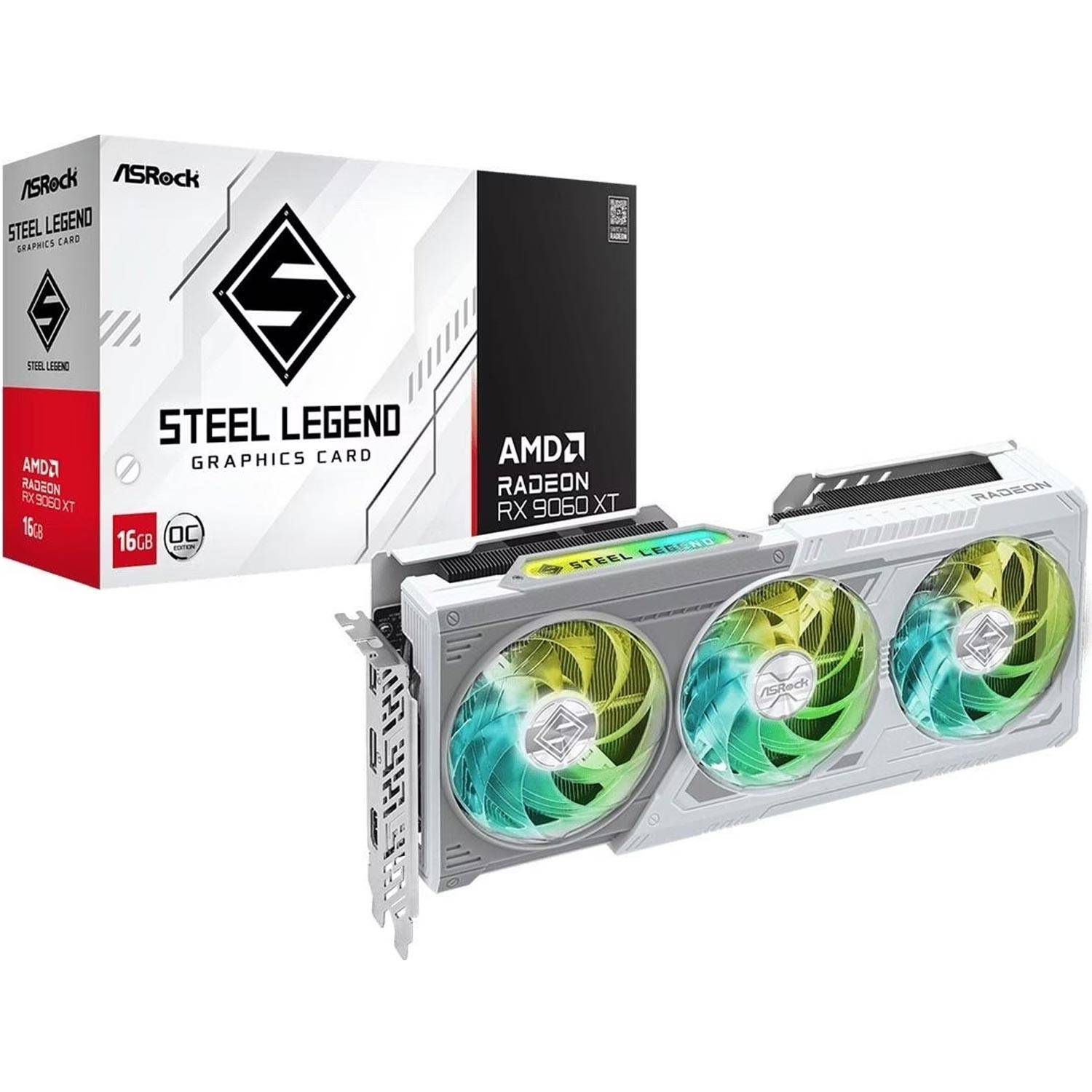 ASRock RX 9060 XT Steel Legend OC 16GB Grafikkarte