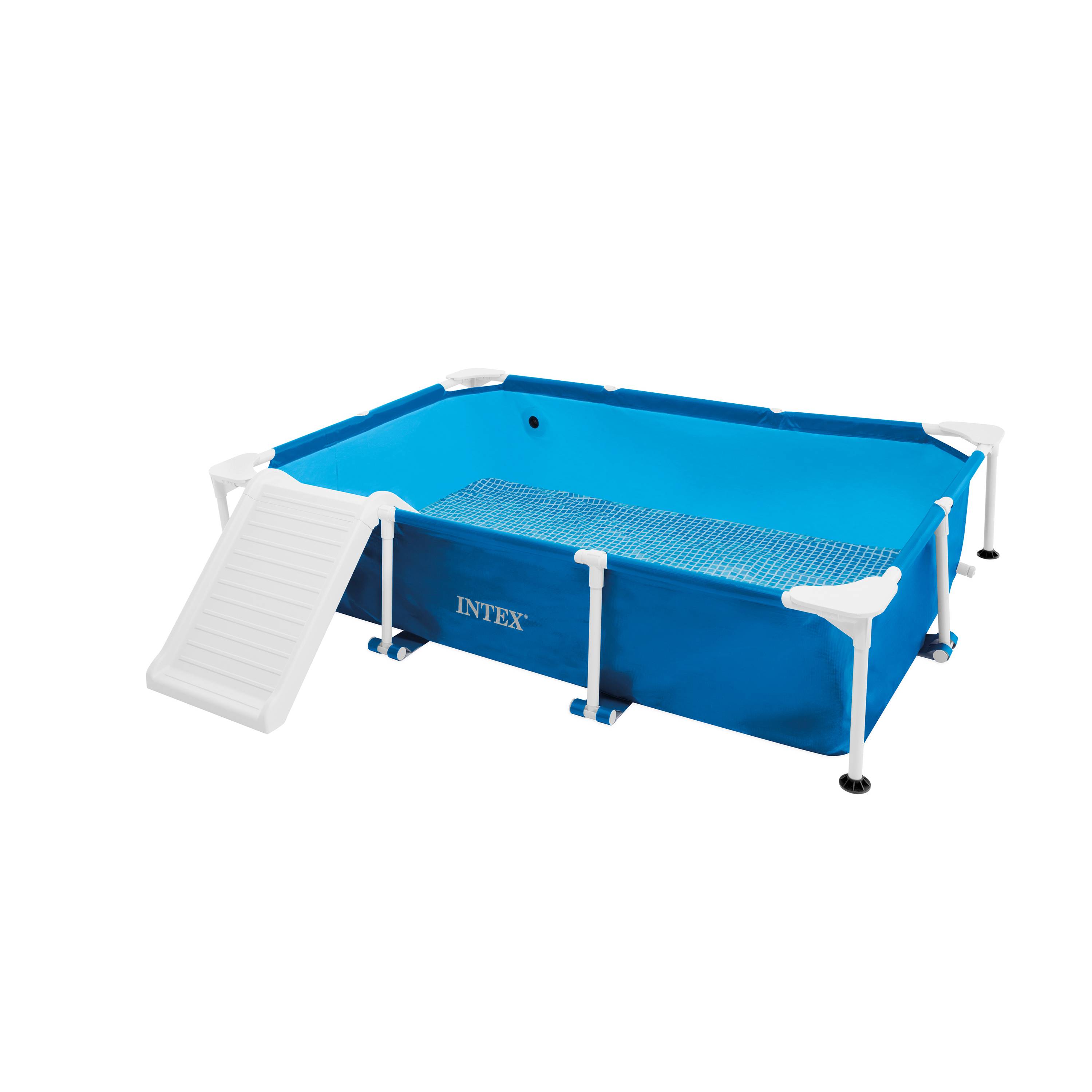 INTEX 48404GN - Hundepool Set (229x152x45,7cm) inkl. Filterpumpe, Rampe & Abdeckung