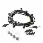 Illu- Partylichterkette 30m Schwarz Biergarten 30xE27 LED Kugellampen Kaltweiß Illu- Partylichterkette 30m Schwarz Biergarten 30xE27 LED Kugellampen Kaltweiß