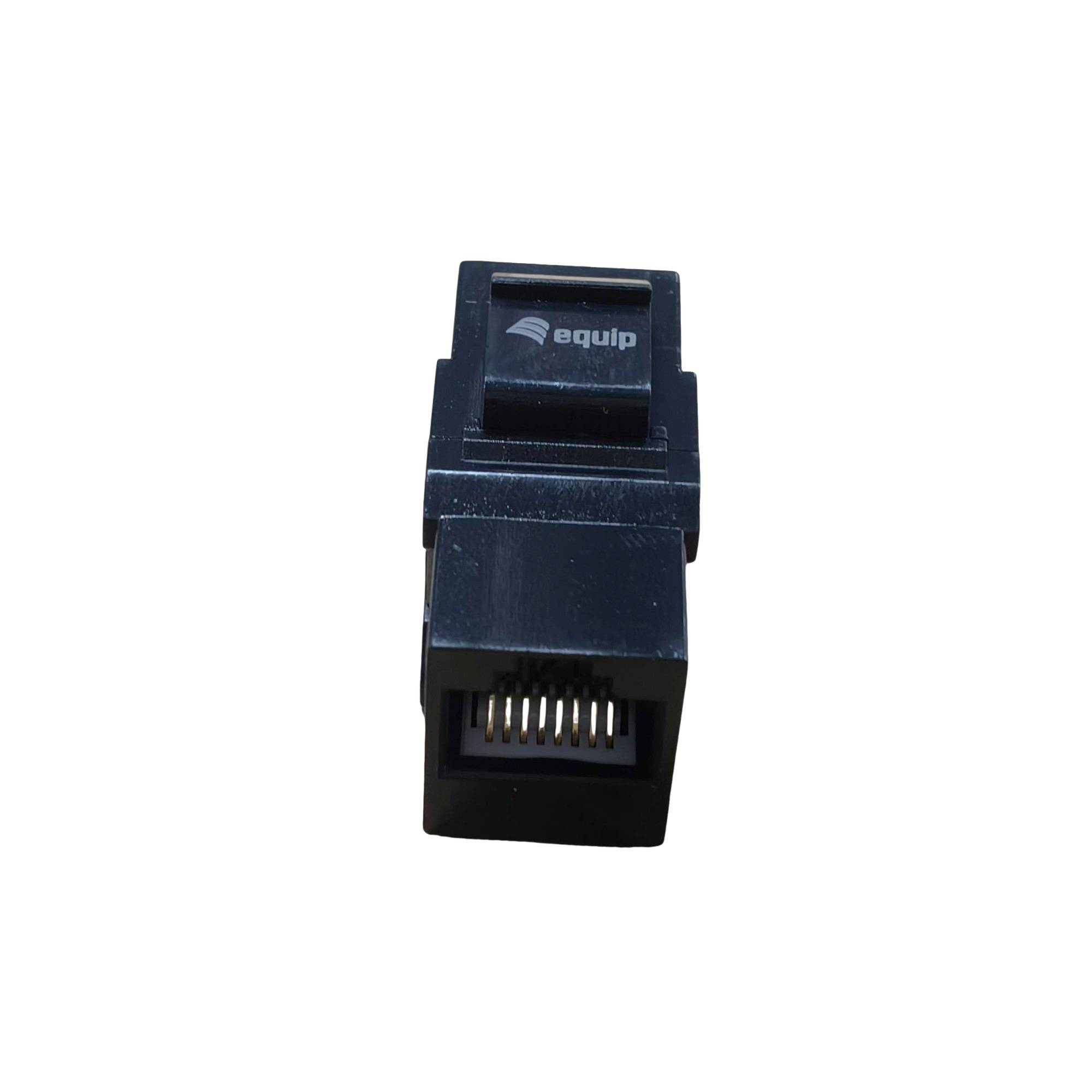Equip Cat.6A Ungeschirmter Keystone Inline-Koppler, 8 Stück/Set, Flach, Schwarz, RJ-45, RJ-45, Weiblich, Weiblich