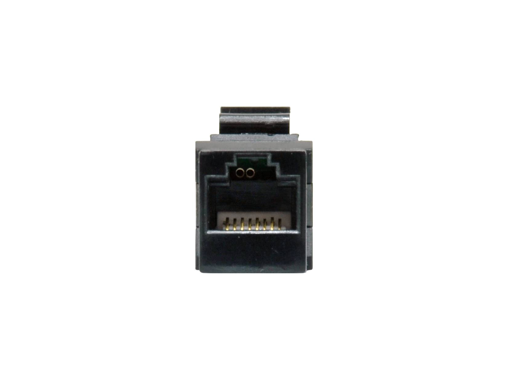 Equip Cat.6A Ungeschirmter Keystone Inline-Koppler, 8 Stück/Set, Flach, Schwarz, RJ-45, RJ-45, Weiblich, Weiblich