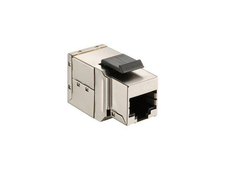 Equip Cat.6 Geschirmter Keystone Inline-Koppler, 8 Stück/Set, Flach, Silber, RJ-45, RJ-45, Weiblich, Weiblich