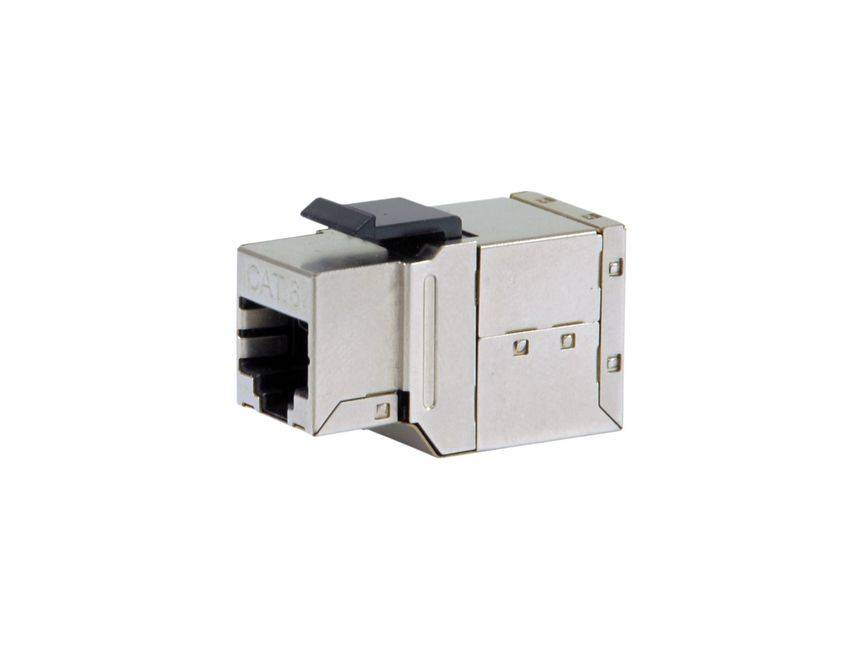 Equip Cat.6 Geschirmter Keystone Inline-Koppler, 8 Stück/Set, Flach, Silber, RJ-45, RJ-45, Weiblich, Weiblich
