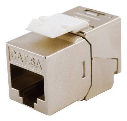 Equip Cat.6A Slim Keystone Jack, werkzeuglos, geschirmt, 8 Stück/Set, Flach, Silber, RJ-45, LSA, Weiblich, 10GBase-T
