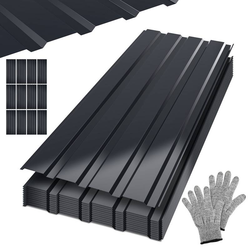 24xTrapezblech 115x45 cm=12 ㎡ Dachblech für Gerätehaus Carport Anthrazit Profilblech Dachblech Wellblech Dachplatten Wandblech Grau
