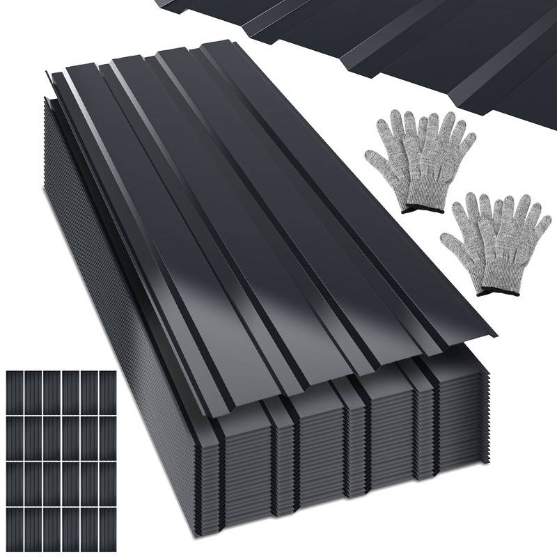 36xTrapezblech 115x45 cm=18 ㎡ Dachblech für Gerätehaus Carport Anthrazit Profilblech Dachblech Wellblech Dachplatten Wandblech Grau