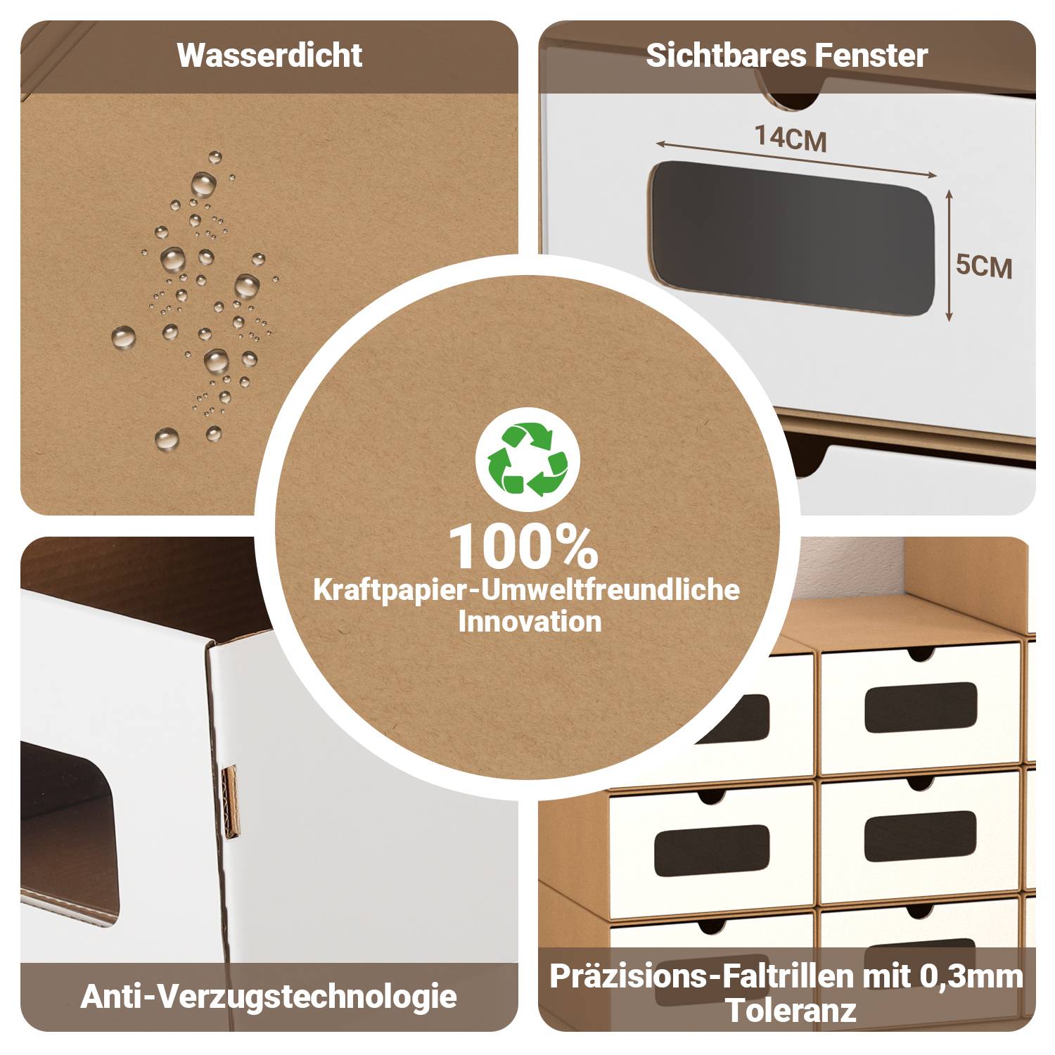 10x Schuhboxen mit Sichtfenster Schuhaufbewahrung Aufbewahrungsbox Stapelbar Storage Box Schuhbox Schuhkarton Schuhschachtel Allzweckbox Braun/Weiß