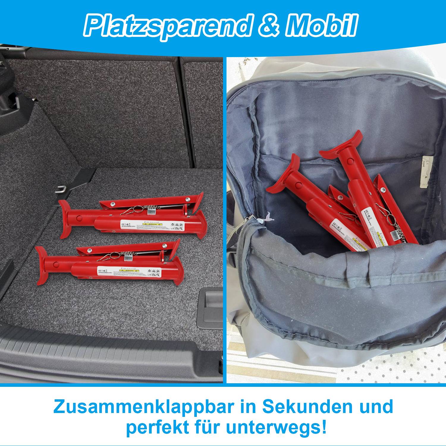 3T Unterstellböcke Auto Unterstellböcke klappbar verstellbar 2x 3000kg