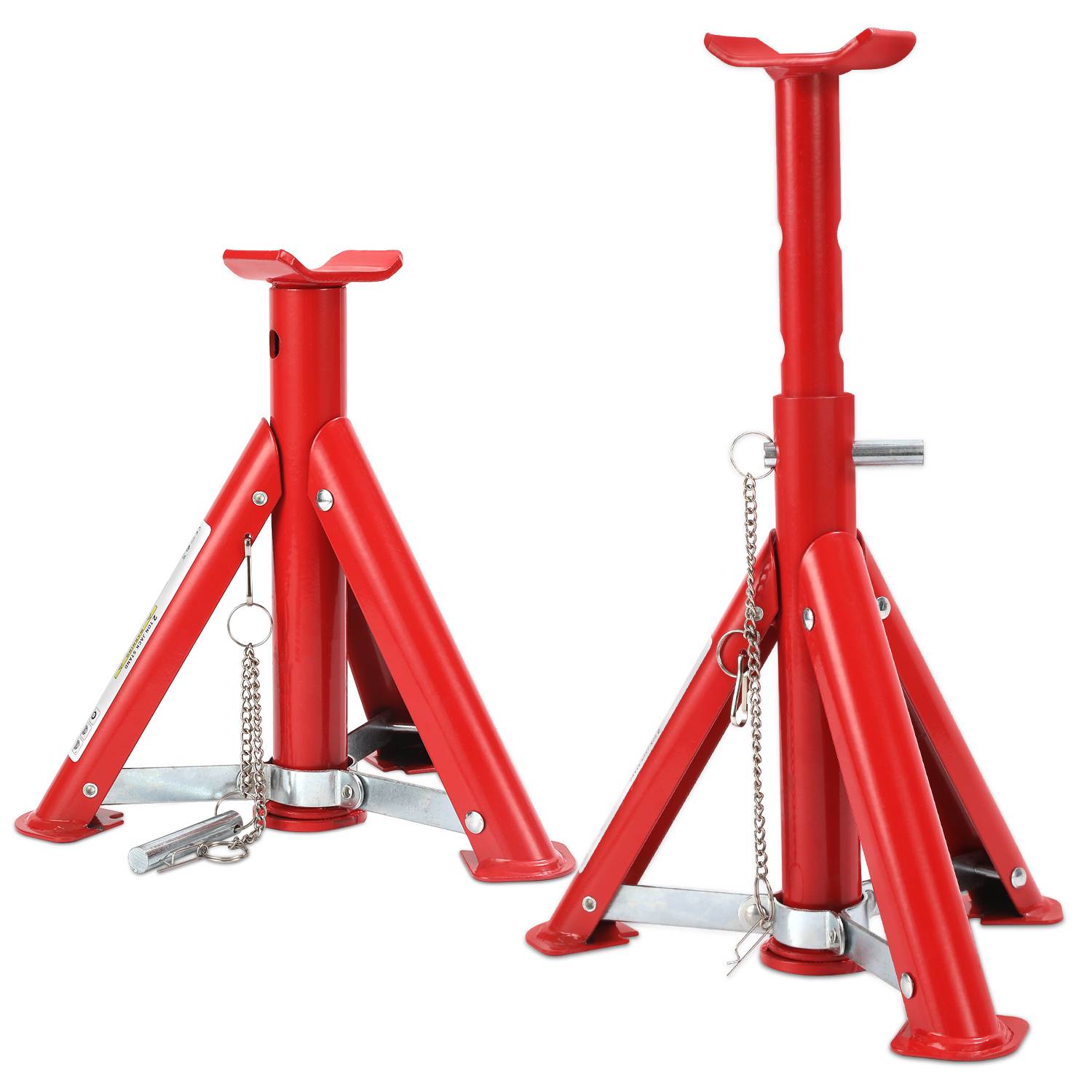 2x Unterstellbock 2T verstellbar Auto Unterstellböcke 2000 kg höhenverstellbar zusammenklappbar Red