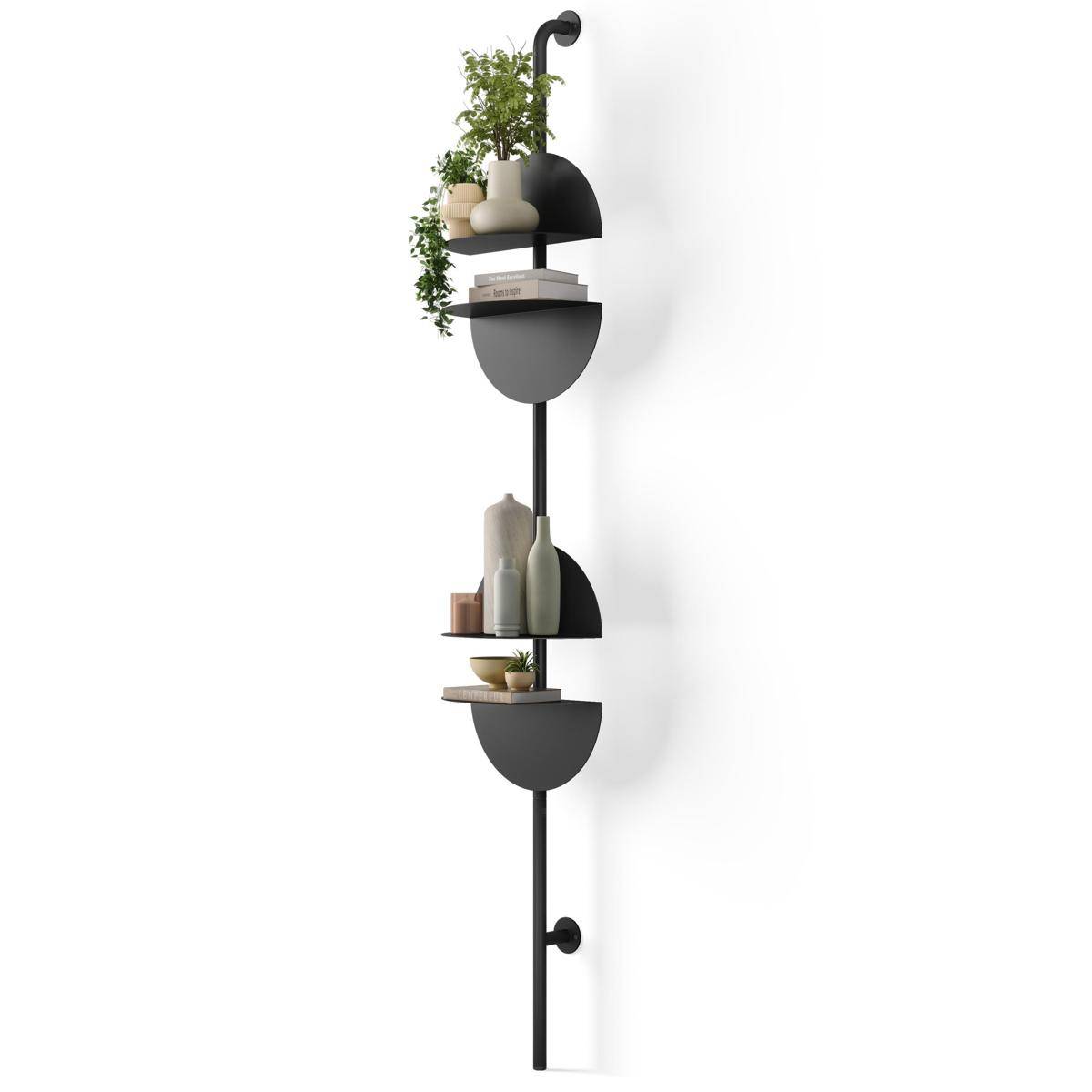 SOLIS ADJUSTABLE SHELVES 4PC BLK