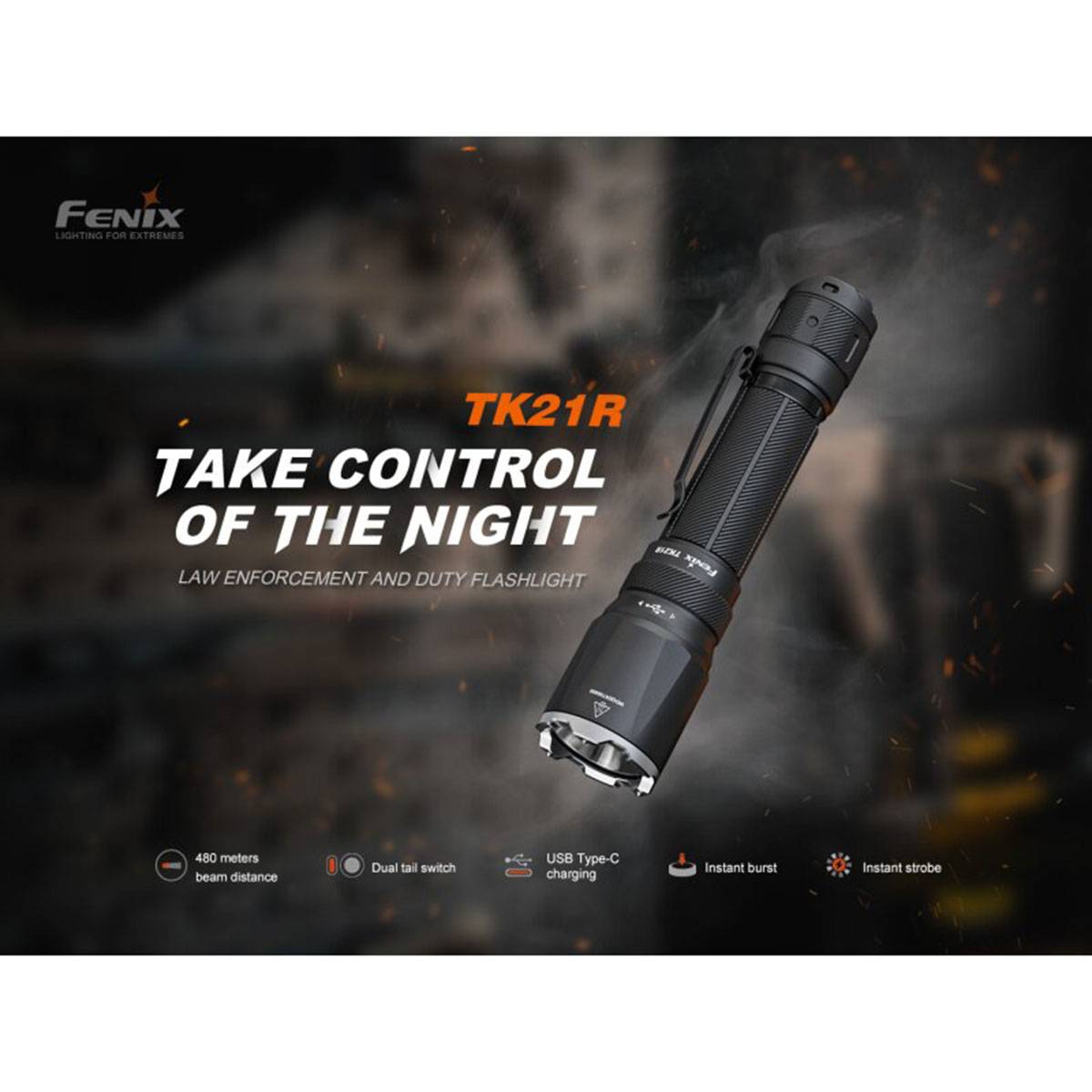 Fenix TK21R LED Taschenlampe 3600 Lumen - Schwarz