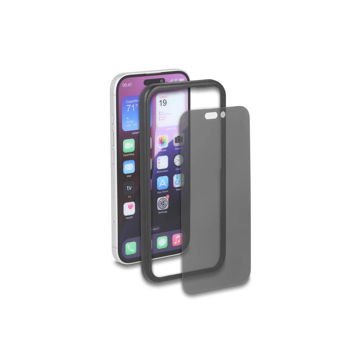 81281 - Delock Schutzfolie für iPhone 16 mit Sichtschutz aus gehärtetem Glas Anti Spy 4