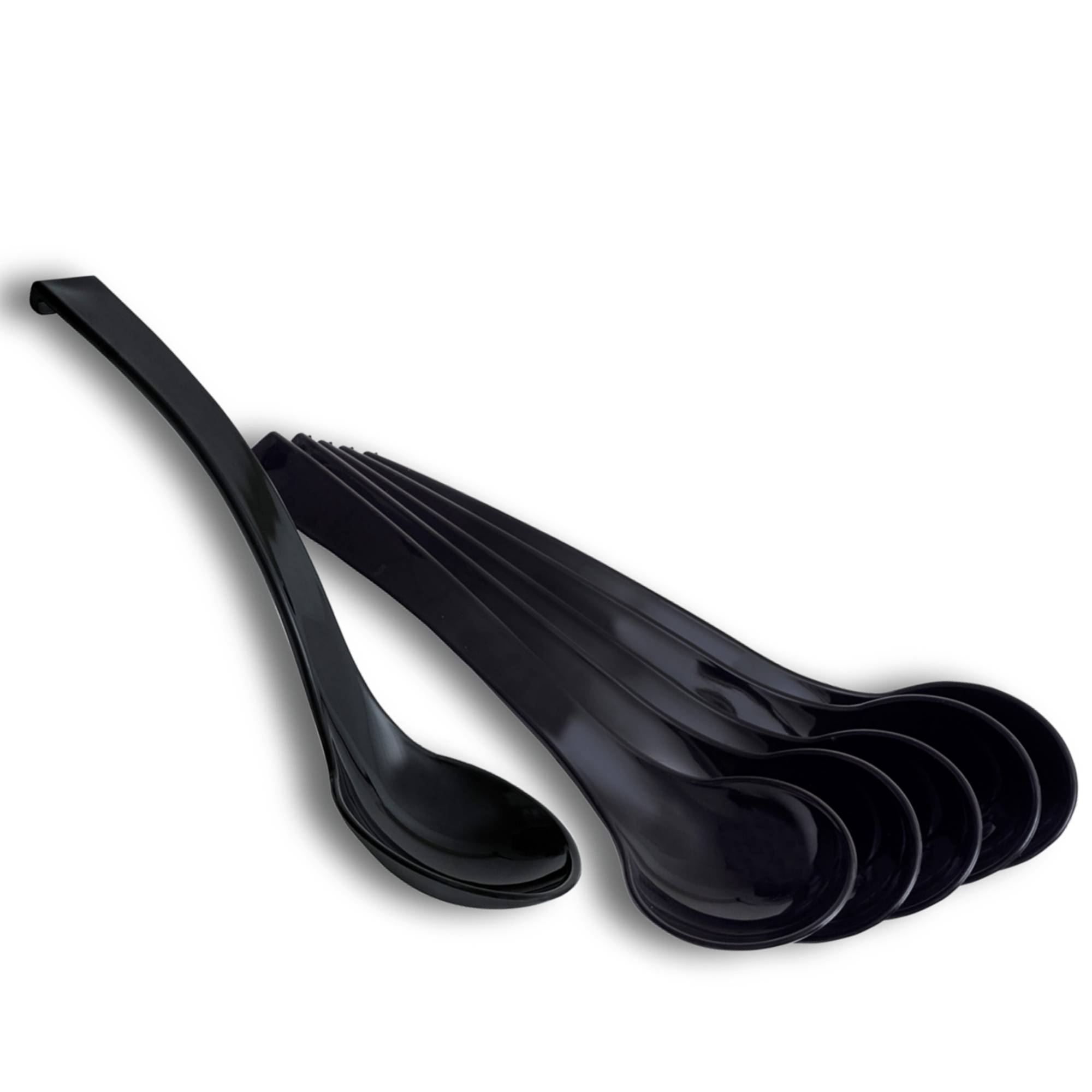 12 Stück SAN Feinkostlöffel spülmaschinenfest Löffel Feinkost Kunststofflöffel Salatlöffel langlebig Küche Buffet Gastro