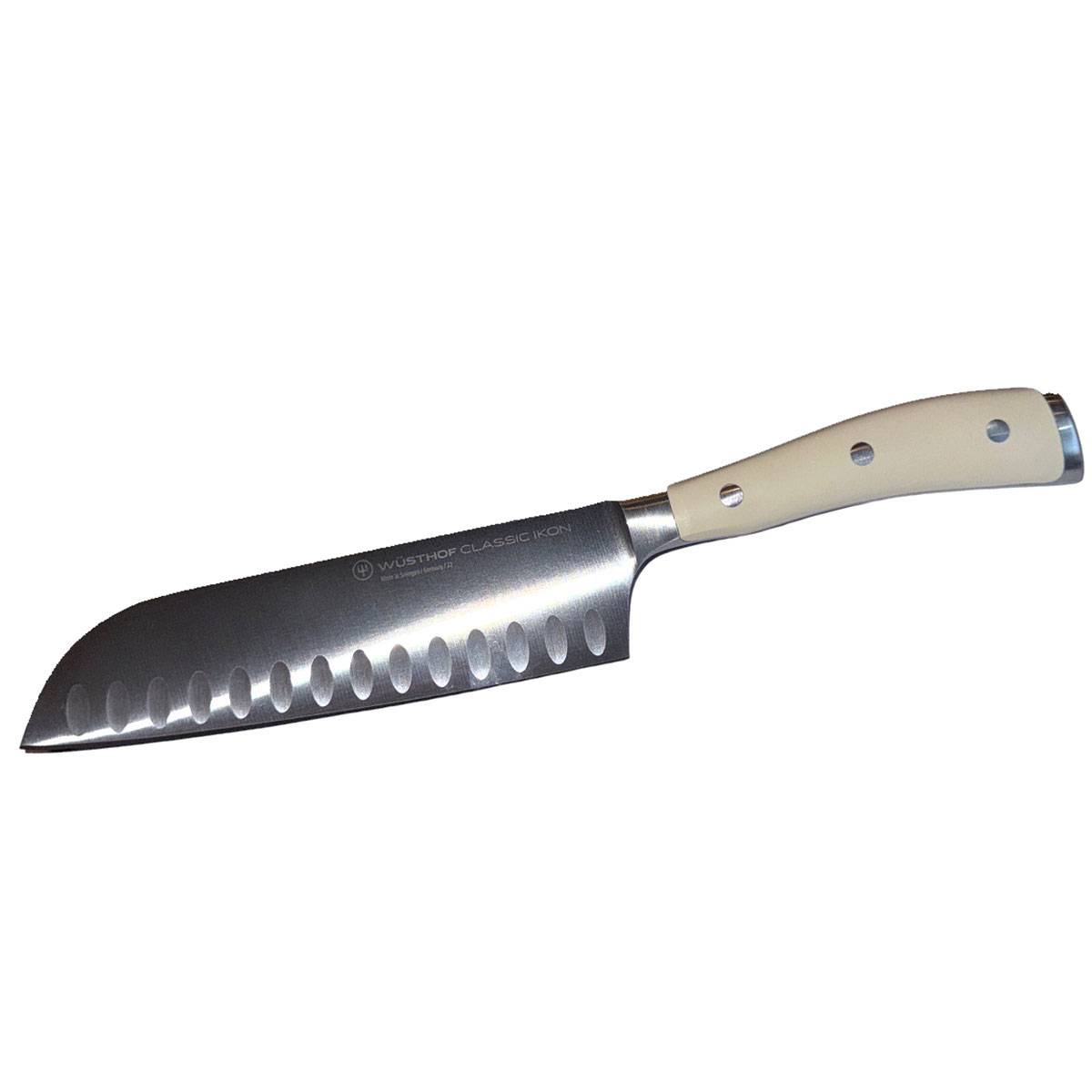 Wüsthof Classic Ikon Santoku Mit Kullenschliff 17 CM - Creme