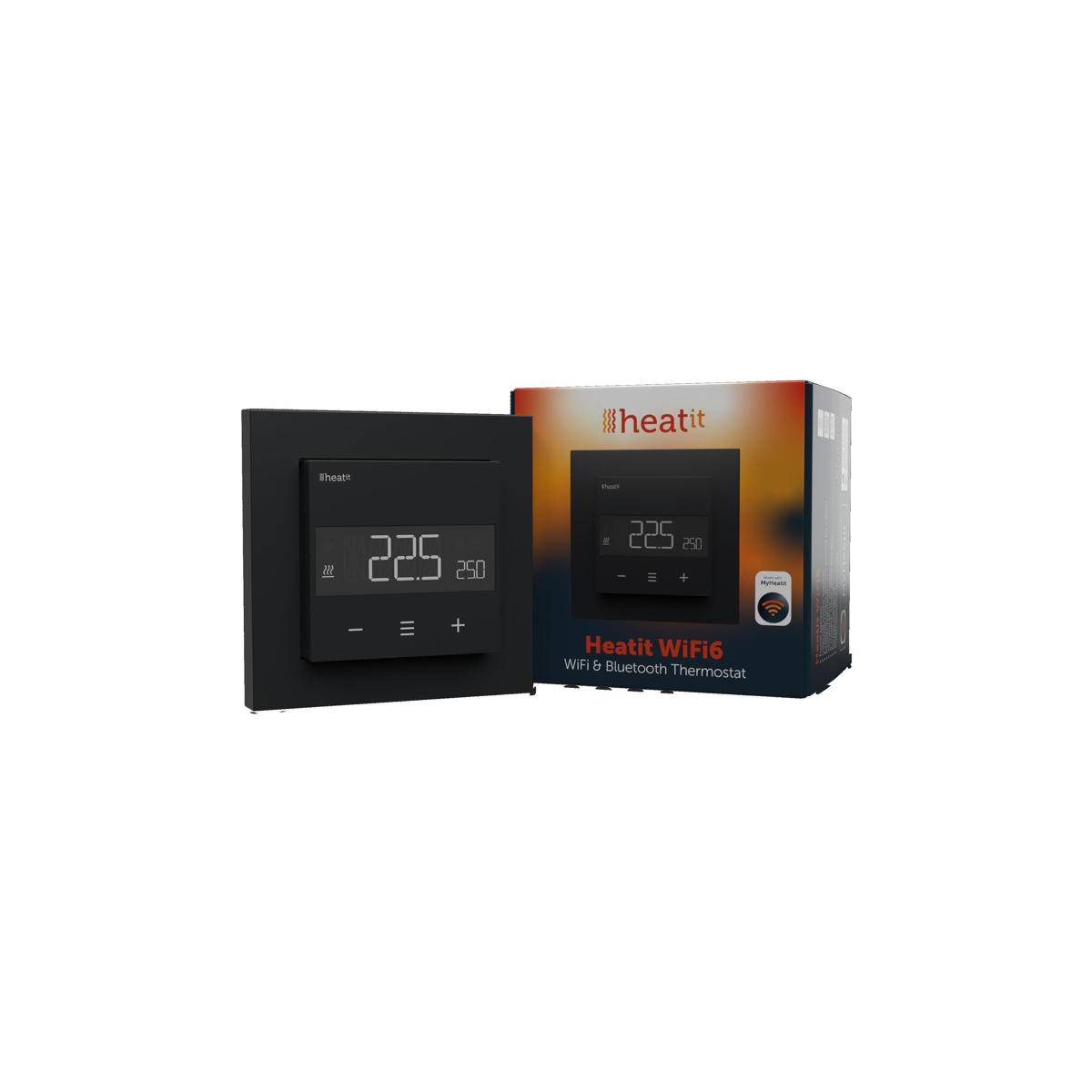 Heatit WiFi6 Thermostat (Black Matt)