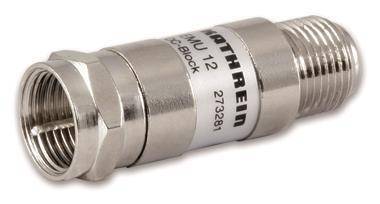 KATH F-DC-Block 5-2400MHz EMU 12 F-Stecker / F-Buchse (Inhalt 5 Stück) Install.Baumaterial Antennen