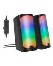 Speedlink Lautsprecher TONOS RGB, Stereo, schwarz retail Multimedia-Technik Aktivboxen