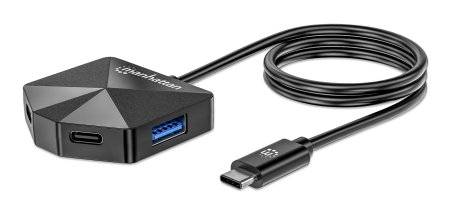 MANHATTAN 4-Port USB 3.0 Typ-C / Typ-A Kombo-Hub 2x2 Eingabe / Ausgabe Hubs