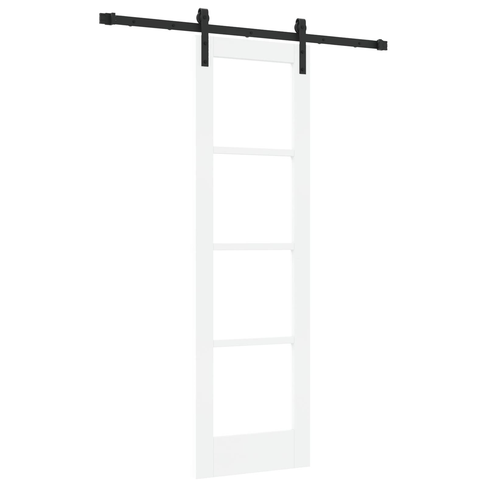 vidaXL Schiebetür mit Beschläge Set 'ORKDAL'Weiß 61x198,5 cm