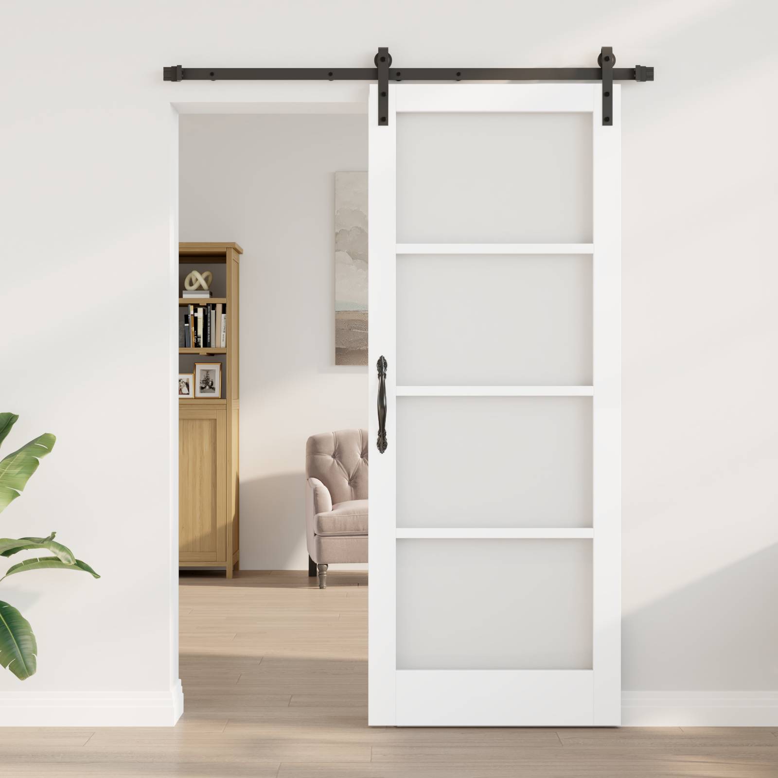 vidaXL Schiebetür 'ORKDAL'Weiß 83x211 cm