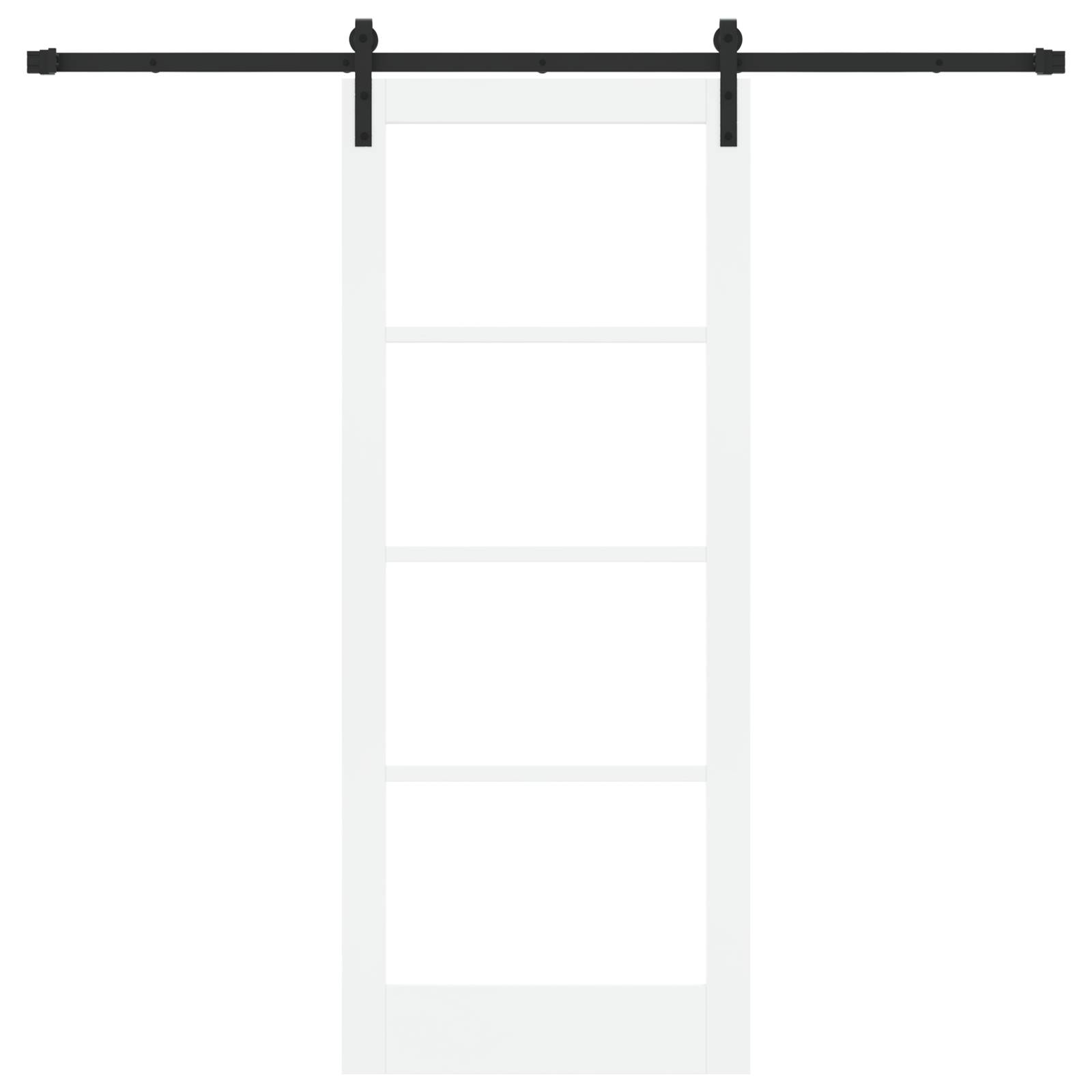 vidaXL Schiebetür mit Zubehörset 'ORKDAL'Weiß 83x202 cm