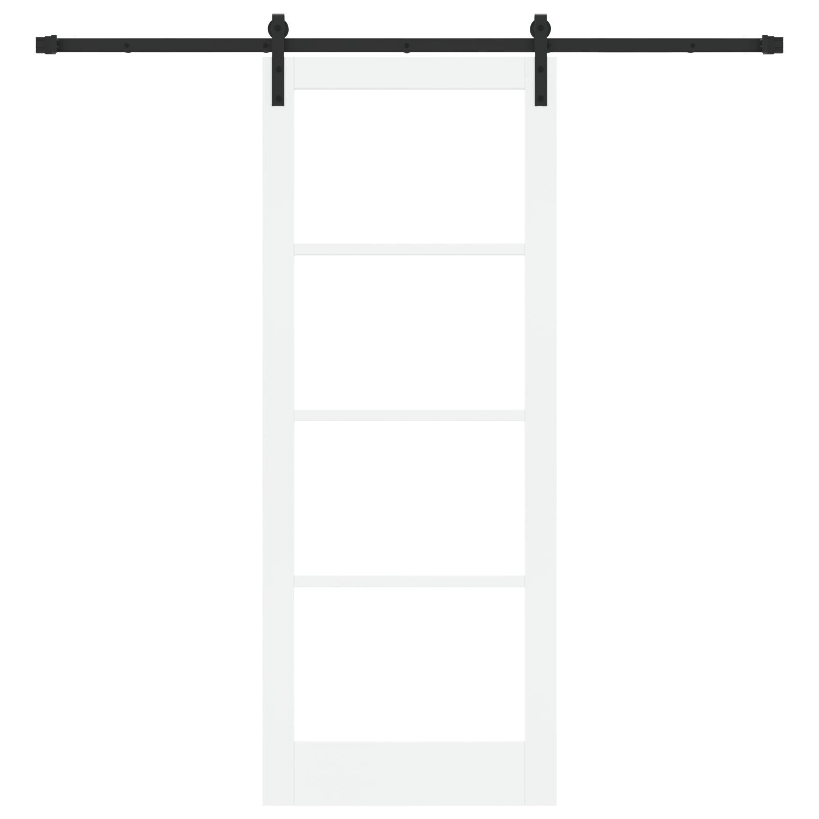 vidaXL Schiebetür mit Zubehör Set 'ORKDAL'Weiß 83x211 cm