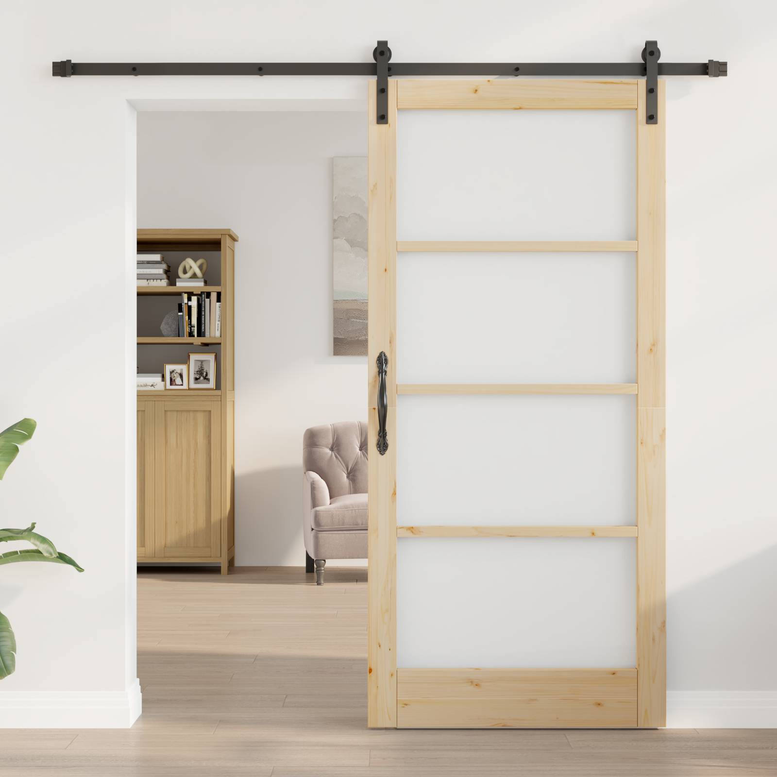 vidaXL Schiebetür mit Hardware Set 'ORKDAL'93x202 cm