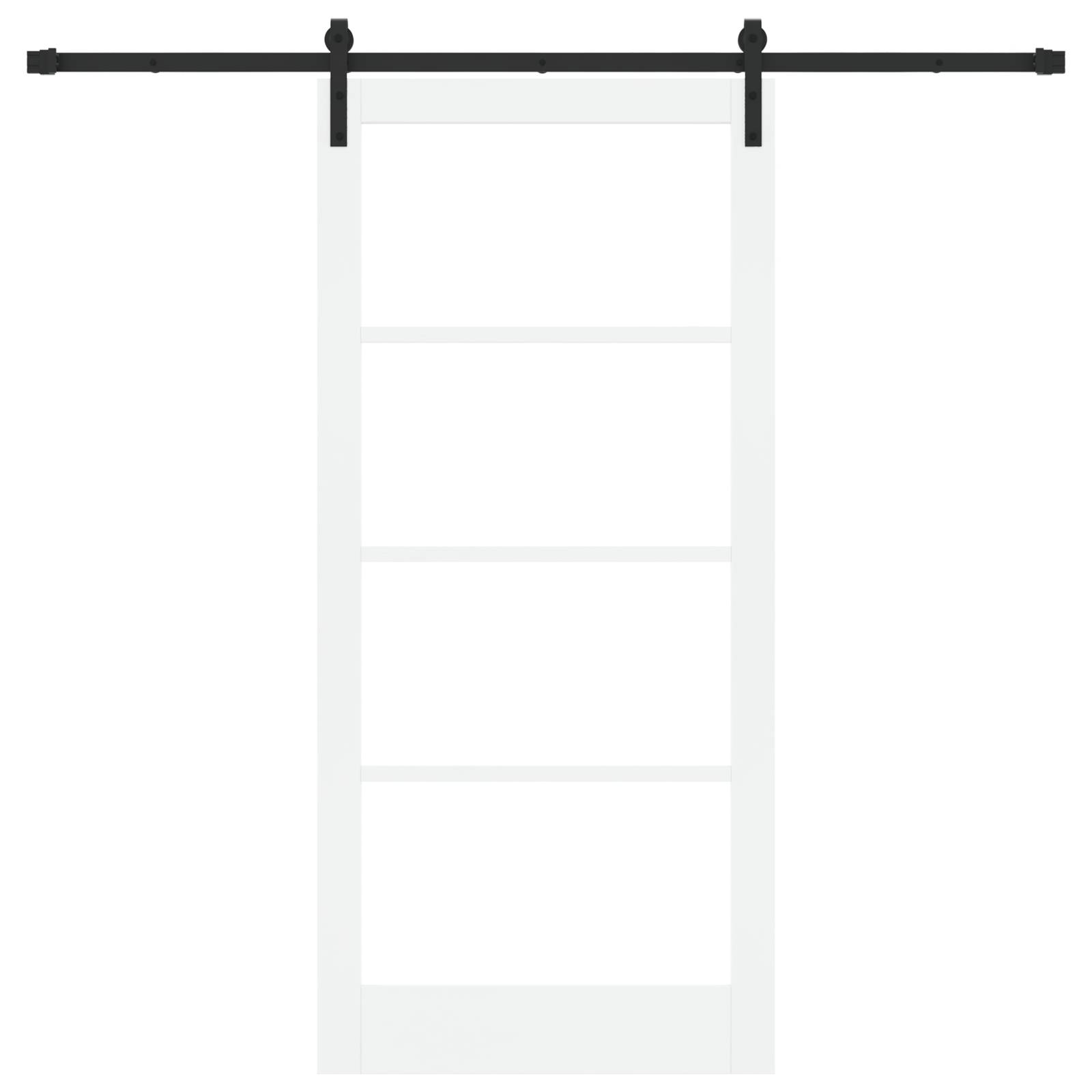 vidaXL Schiebetür mit Hardware-Set 'ORKDAL'Weiß 93x202 cm