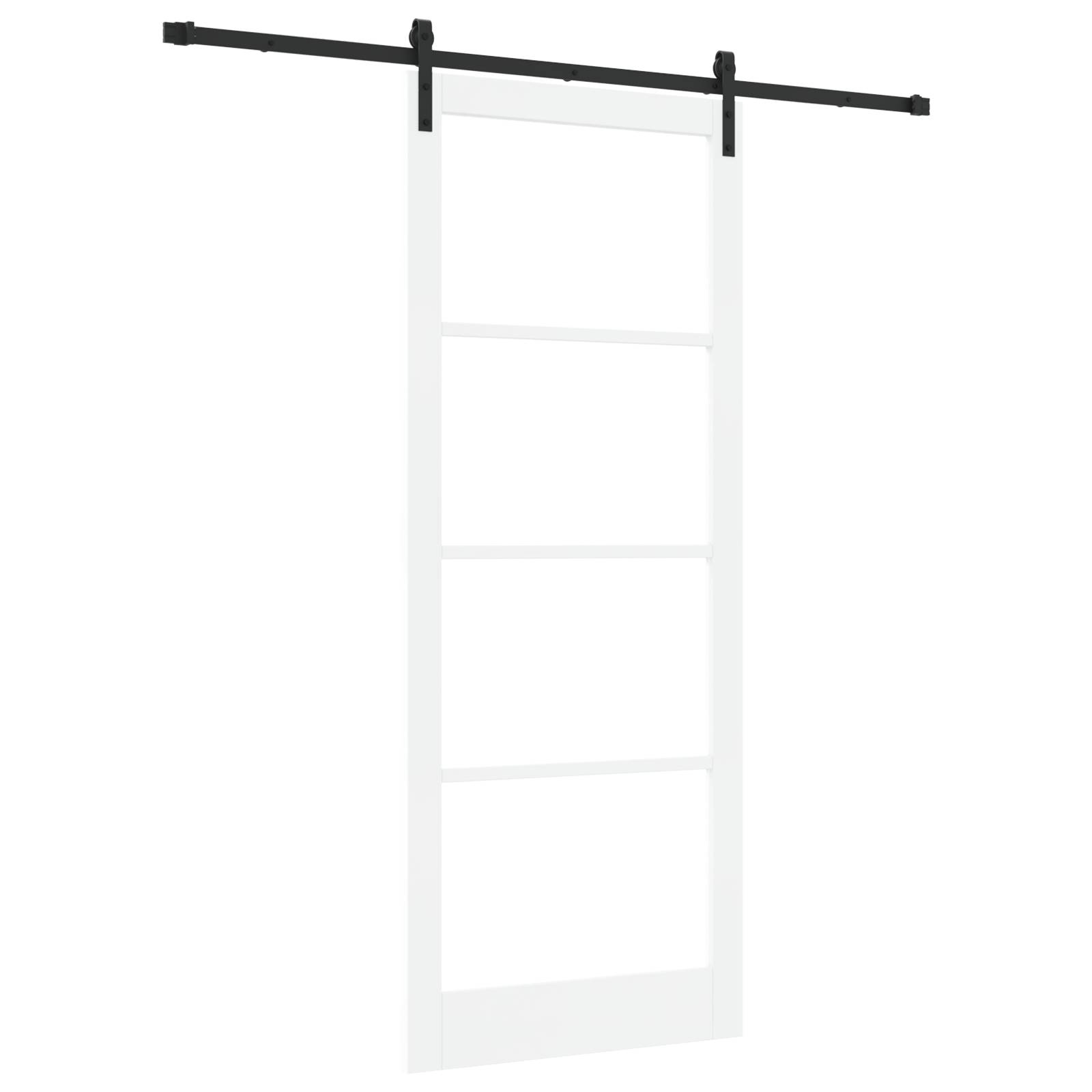 vidaXL Schiebetür mit Beschlägen 'ORKDAL'Weiß 93x232 cm
