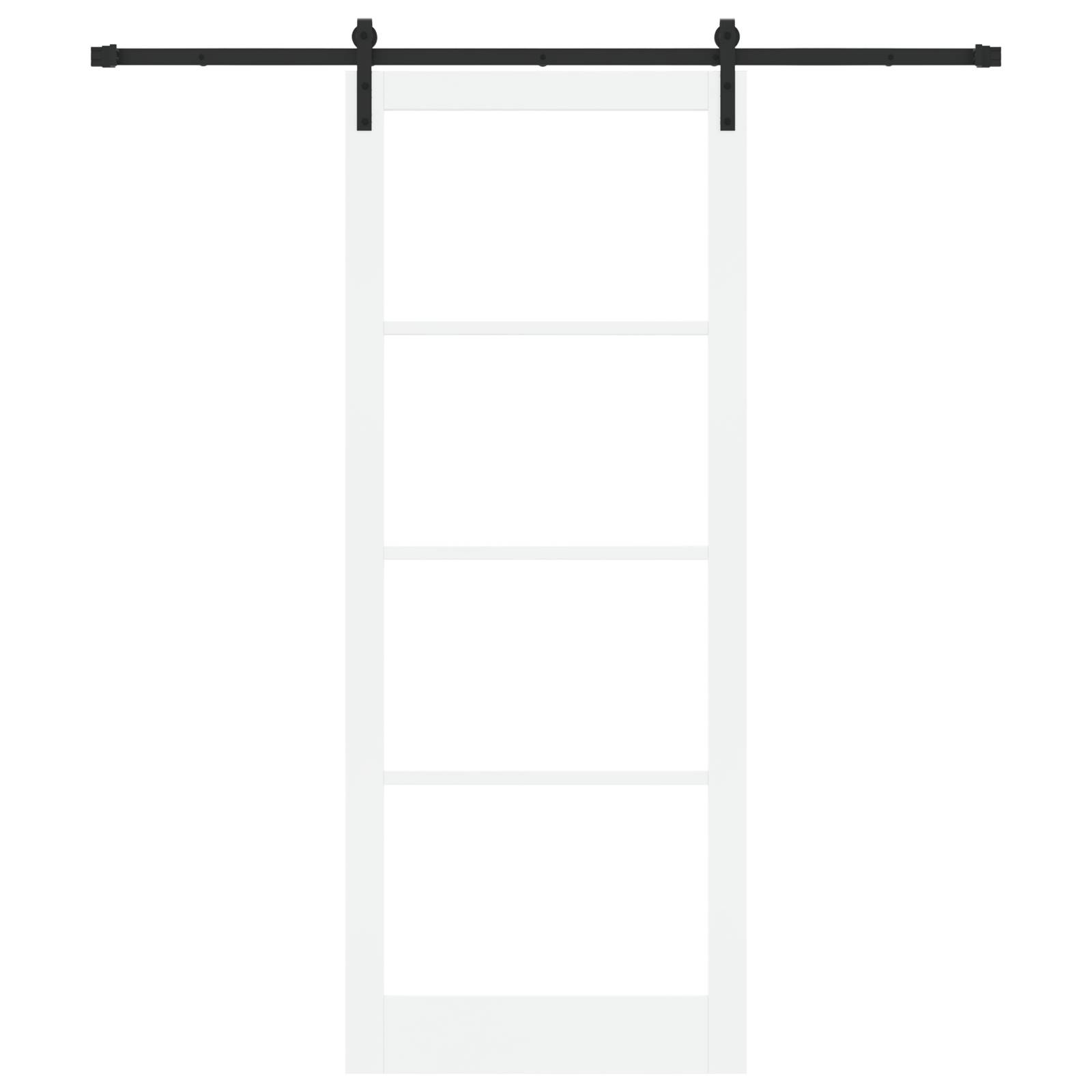 vidaXL Schiebetür mit Beschlägen 'ORKDAL'Weiß 93x232 cm