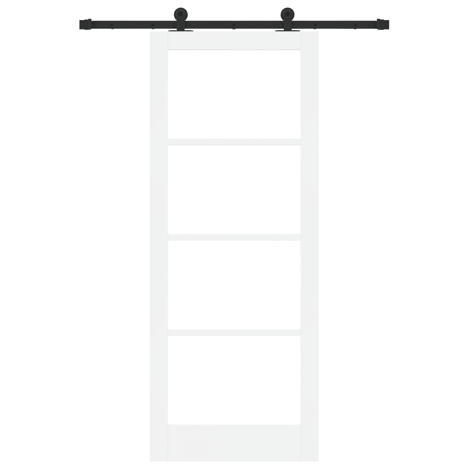 vidaXL Schiebetür mit Zubehörset 'ORKDAL'Weiß 83x211 cm