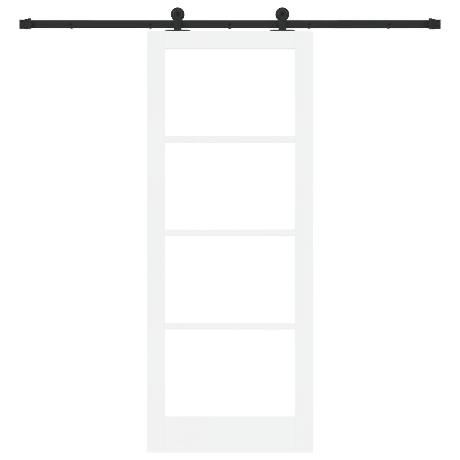vidaXL Schiebetür mit Hardware-Set 'ORKDAL'Weiß 83x211 cm