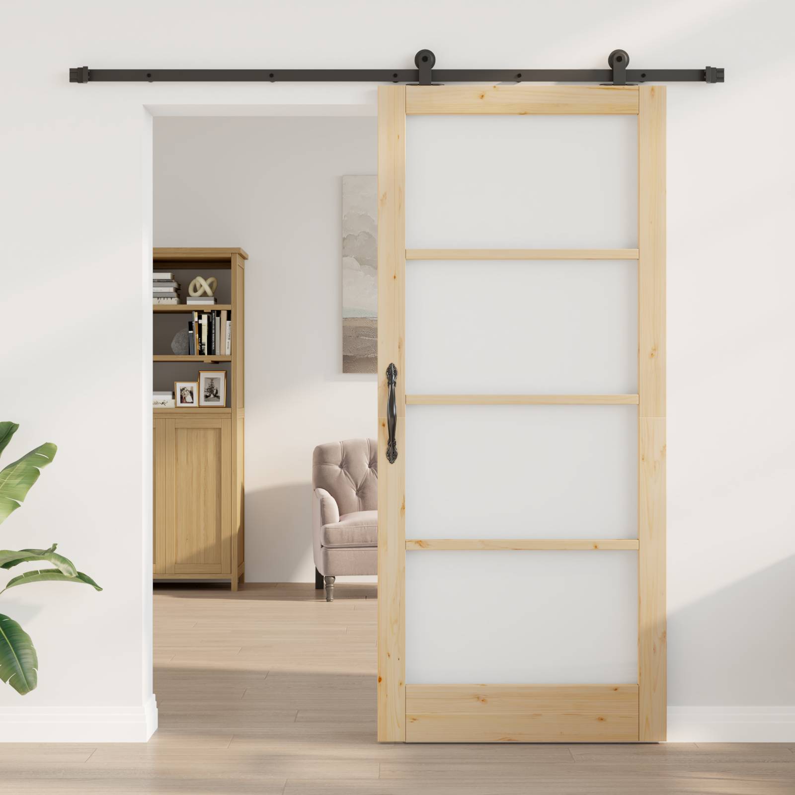 vidaXL Schiebetür mit Hardware-Set 'ORKDAL'93x211 cm