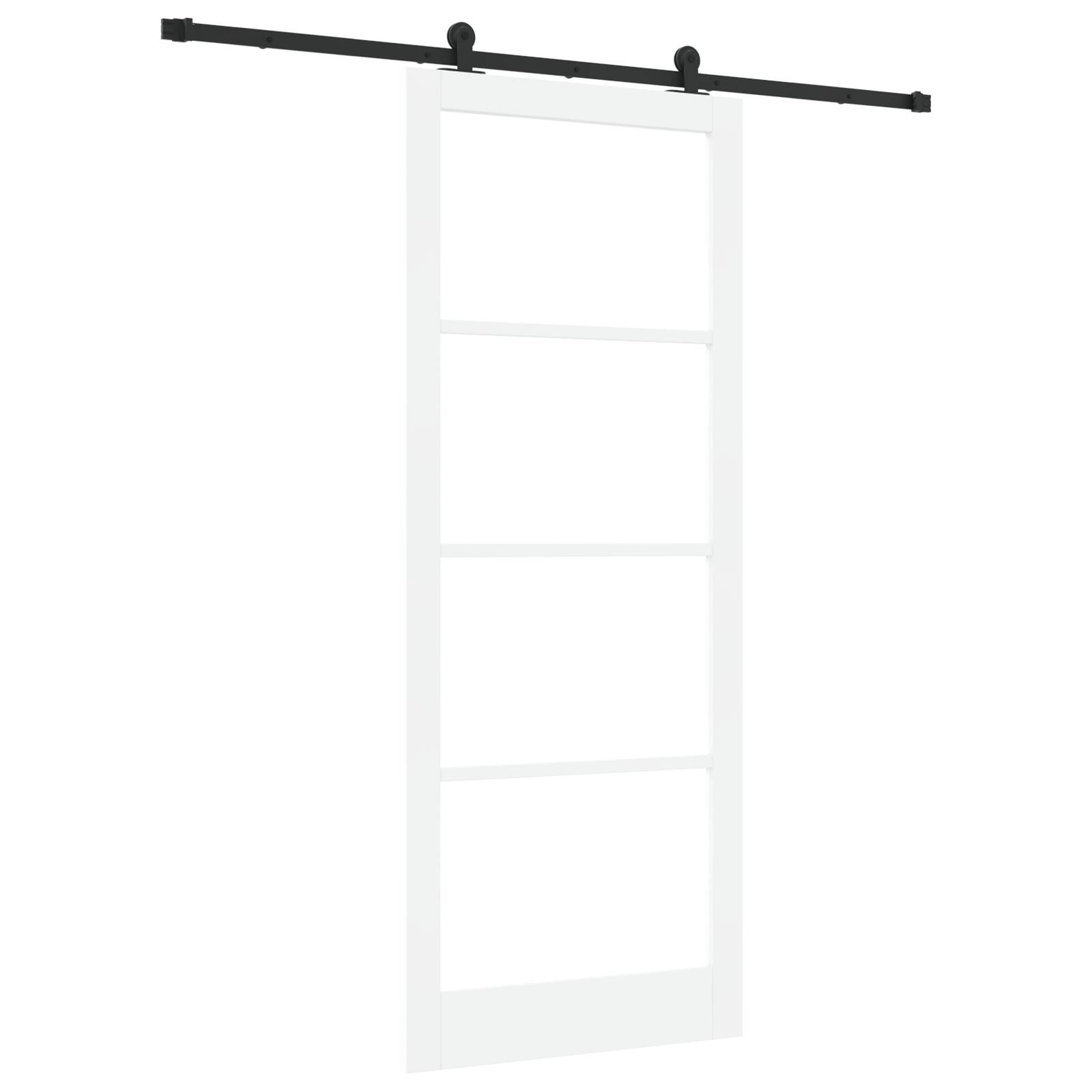vidaXL Schiebetür mit Schiebe-Set 'ORKDAL'Weiß 93x232 cm