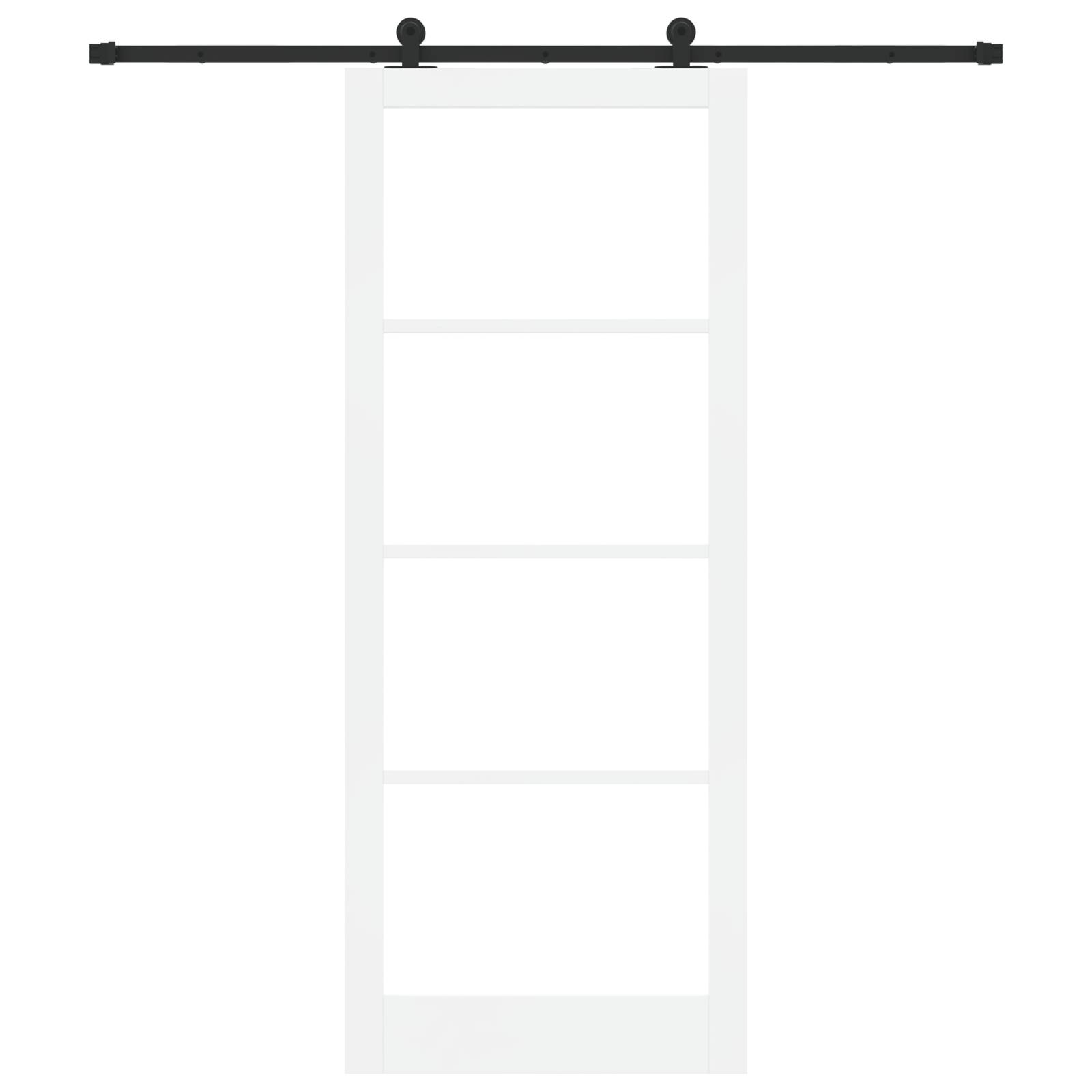 vidaXL Schiebetür mit Schiebe-Set 'ORKDAL'Weiß 93x232 cm